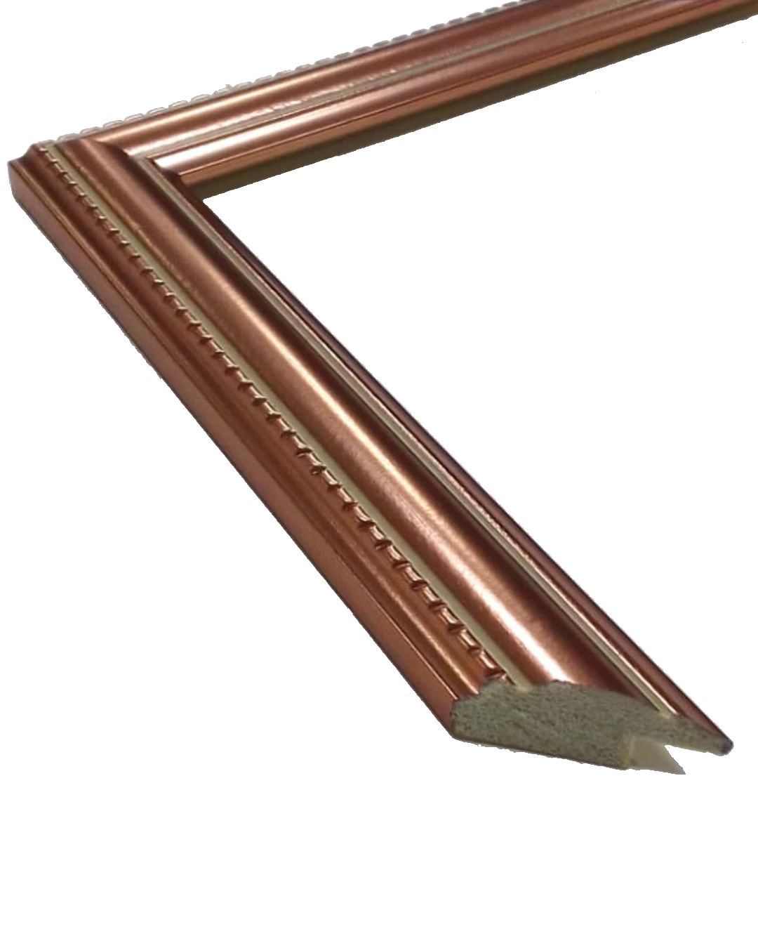 Moldura oro rosa pequeña redondeada