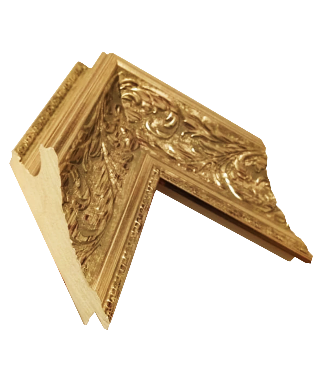 Moldura Plateada envejecida tallada